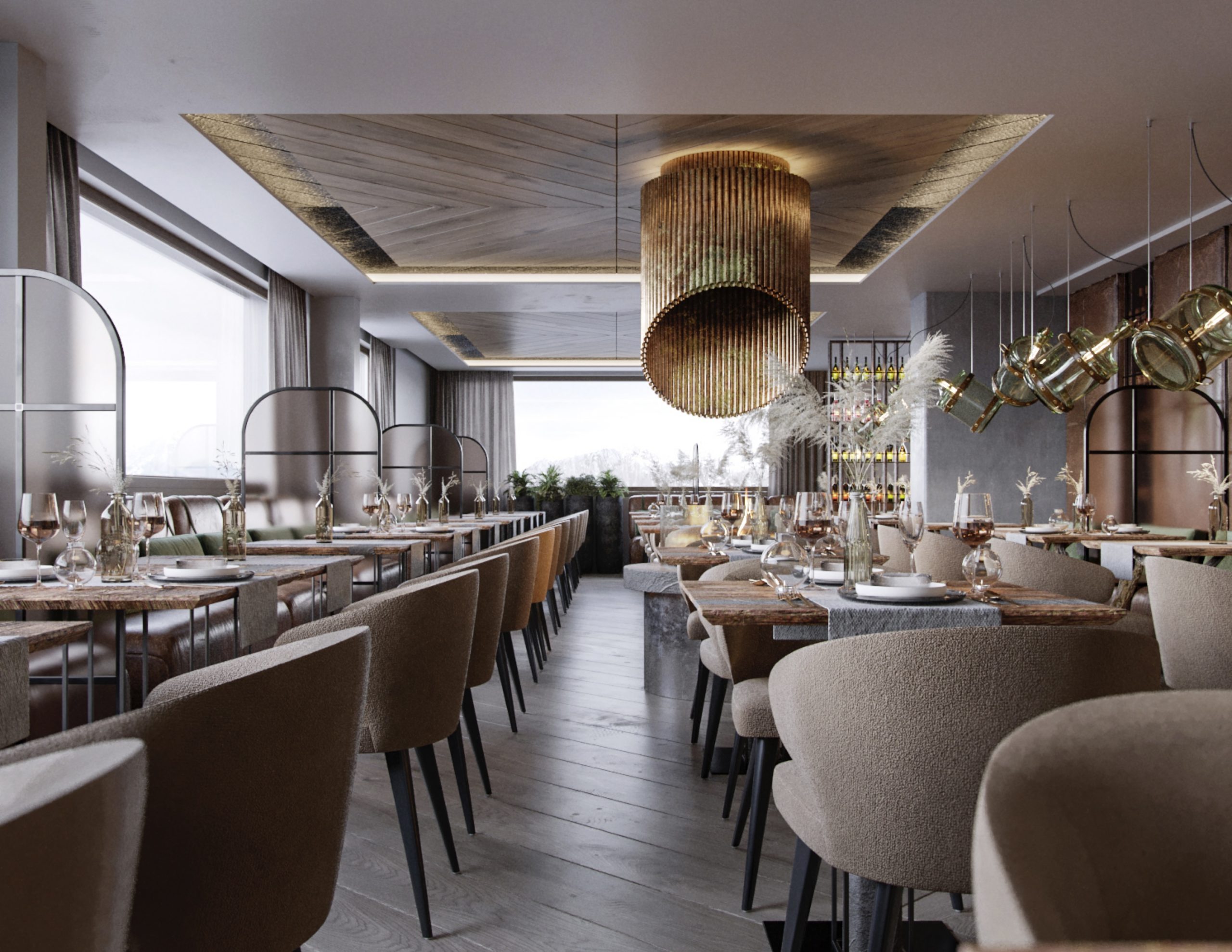 design d'intérieur de restaurant en Valais - restaurant interior design