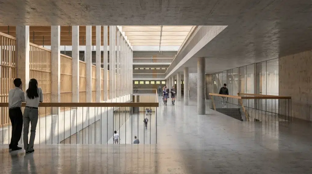 College corridor interior