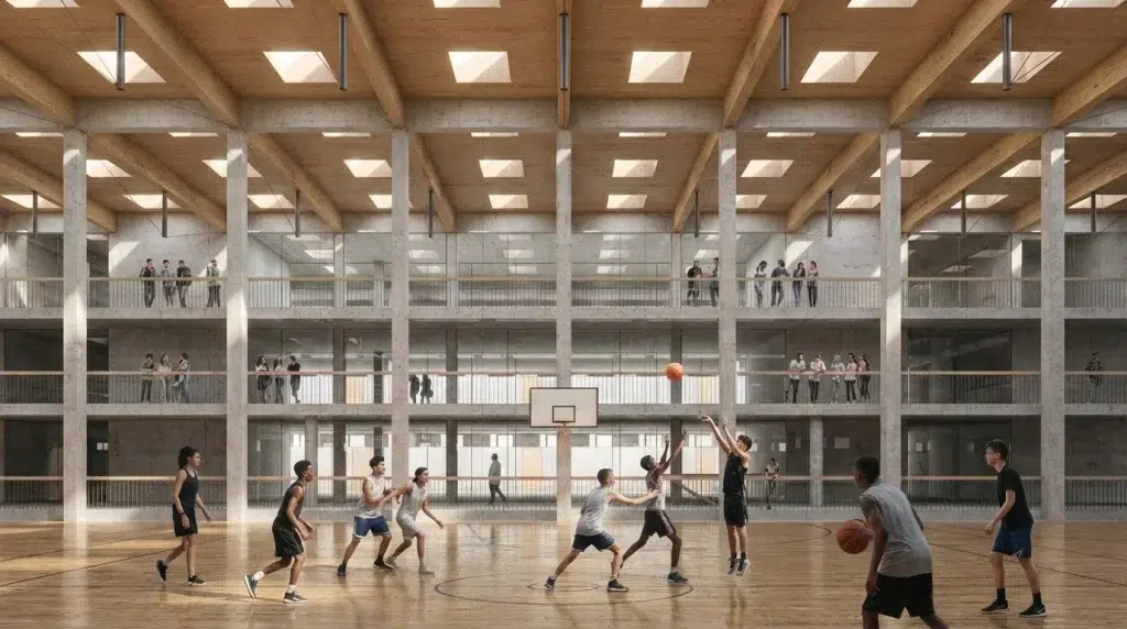 College gym interior