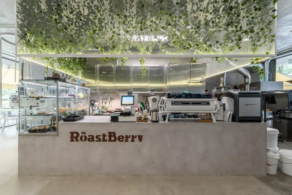 Coffee roasting and tasting area