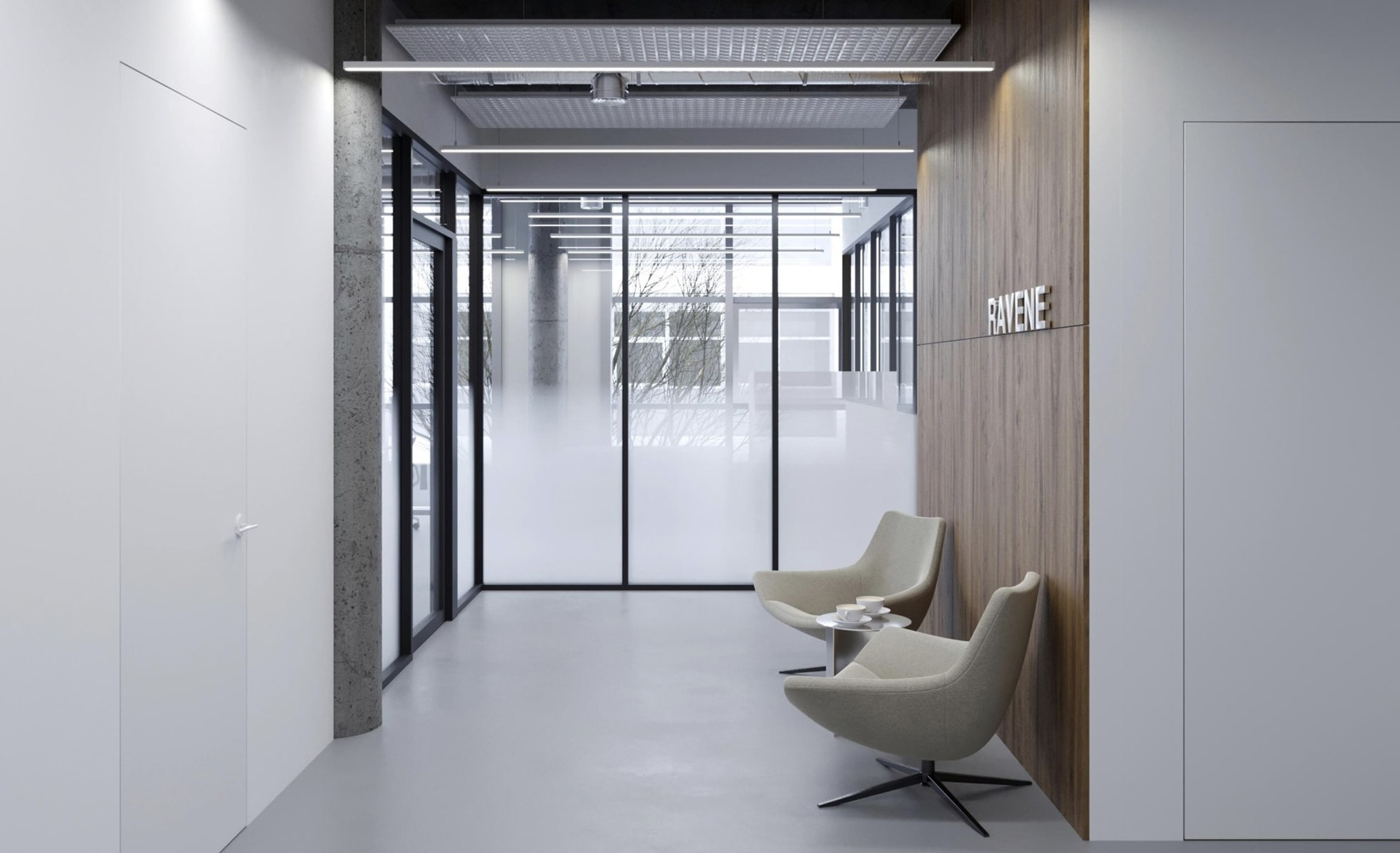 design d'intérieur commercial pour l'entreprise Ravene près de Genève