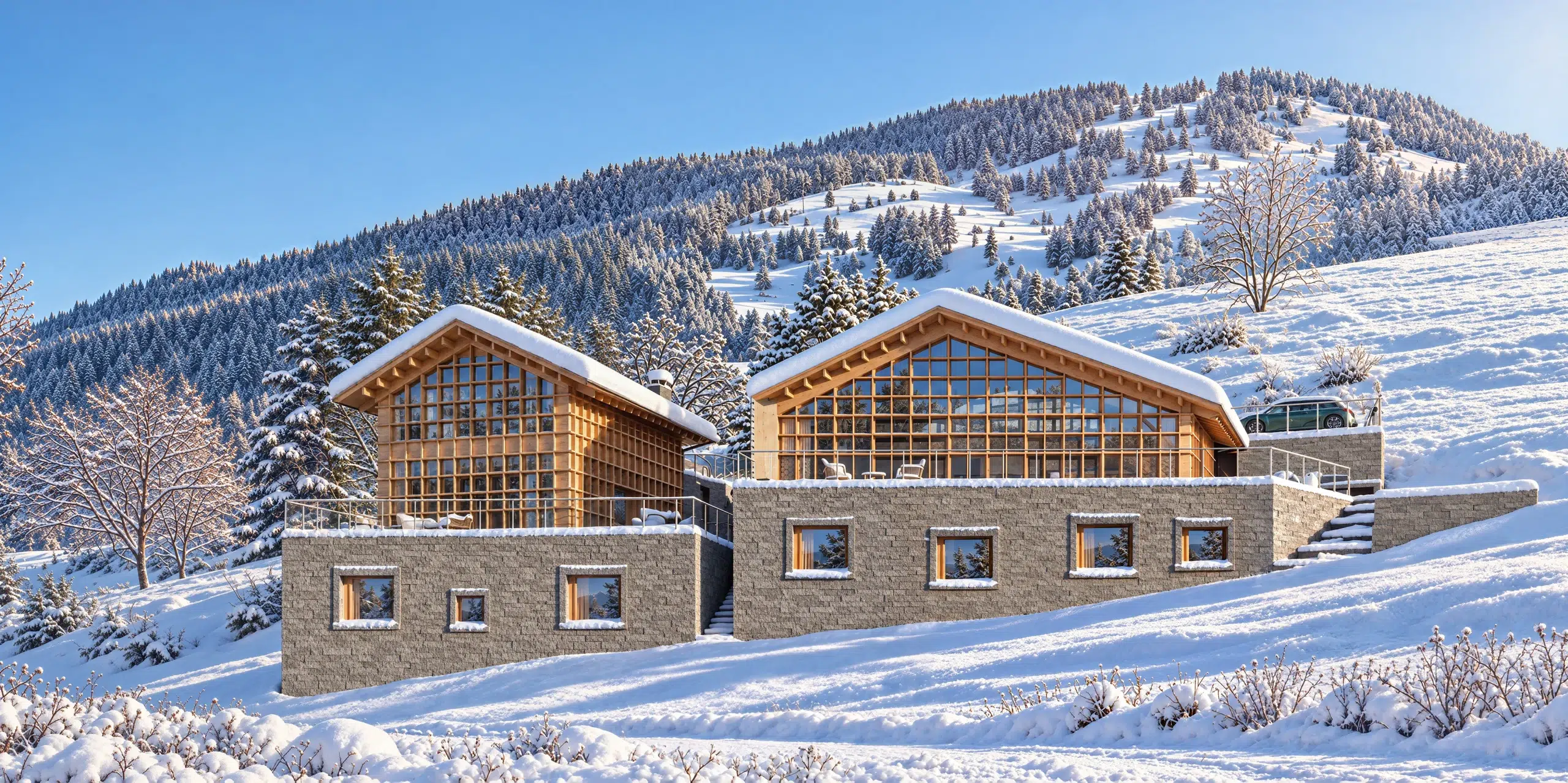 Architecture et aménagement de Chalet à Veysonnaz, dans les Alpes