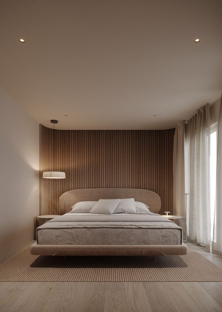 minimalist warm bedroom