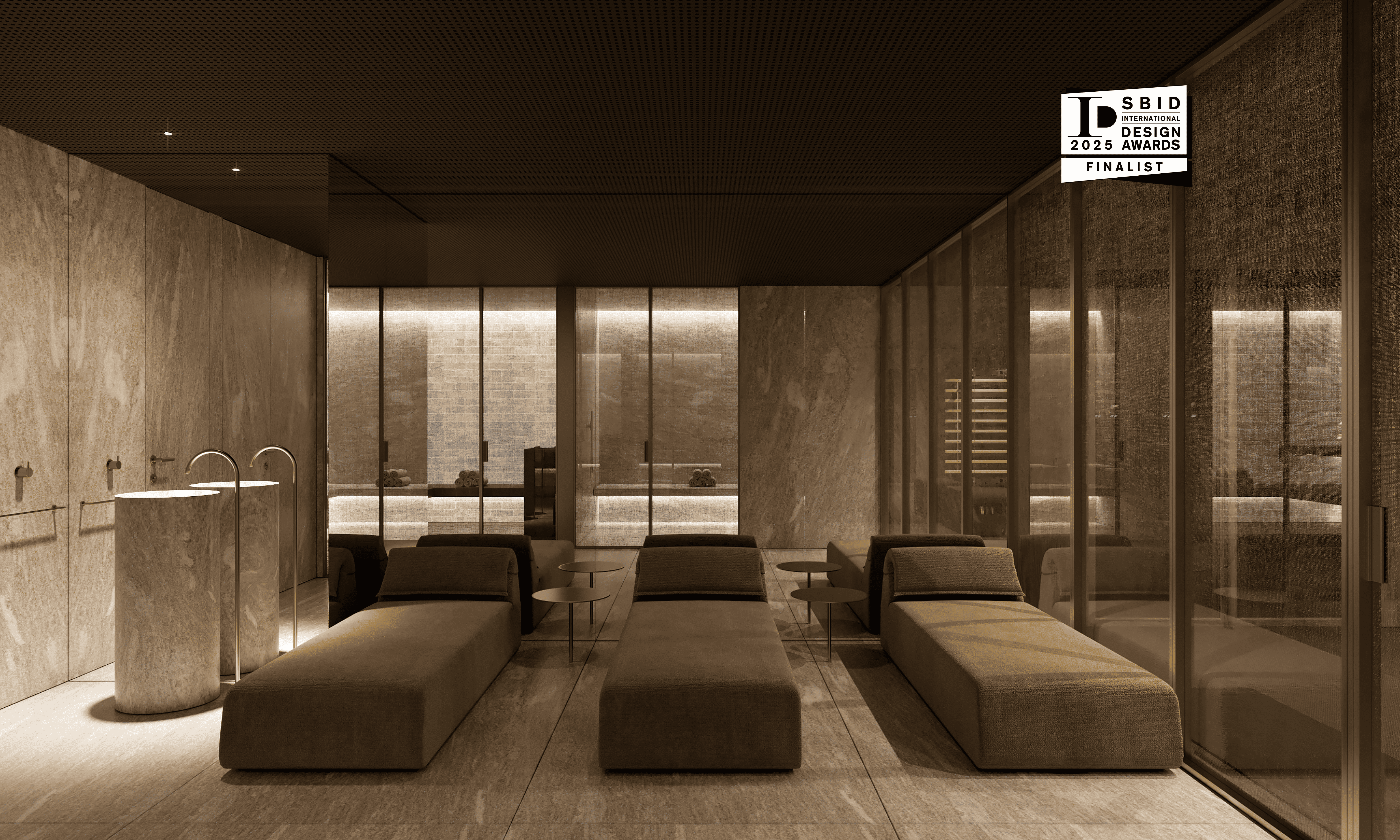 Architecture d'intérieur d'un SPA et centre de bien-être à GSTAAD