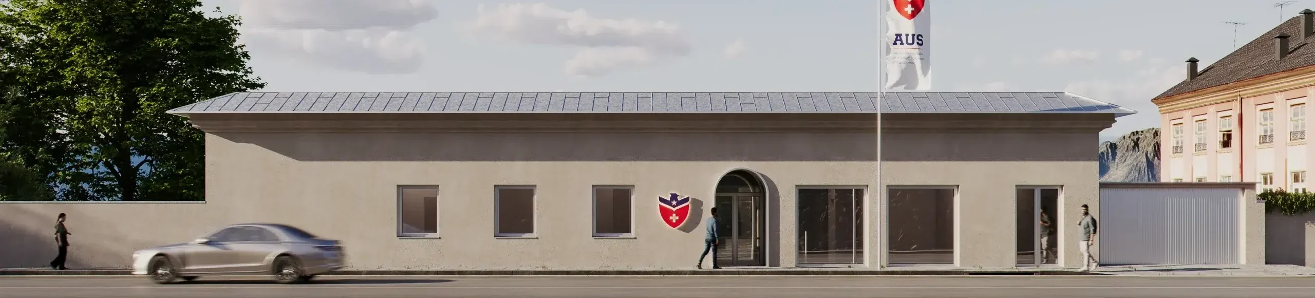 design d'intérieur et architecture de l'American University in Switzerland, près de Vevey