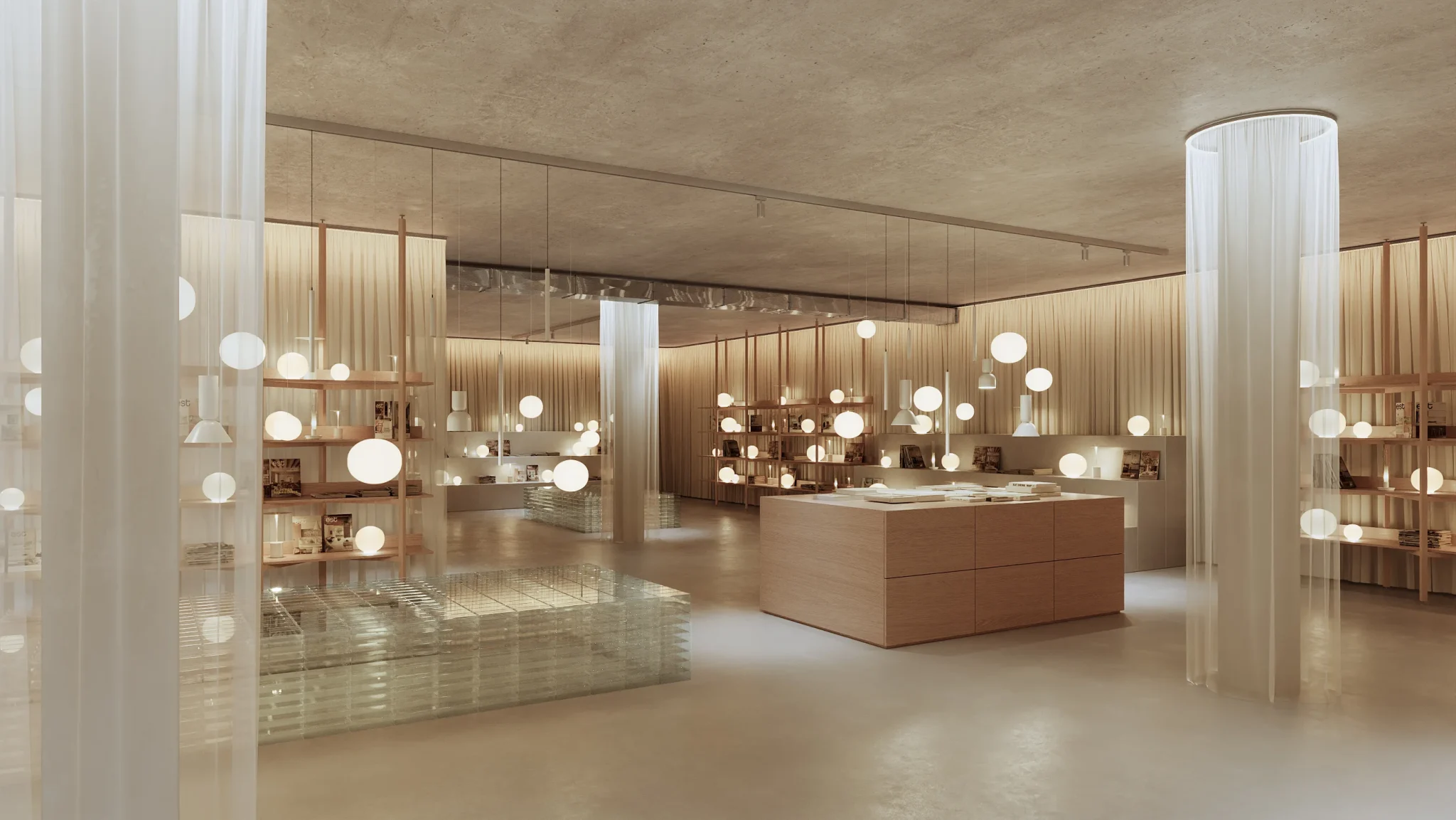 Showroom Lausanne commercial interior design overview